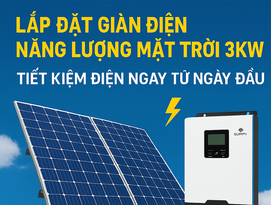 Hệ thống năng lượng mặt trời công suất 3kw