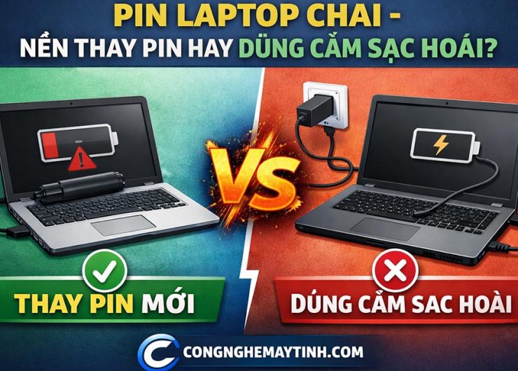 Pin laptop chai – nên thay pin hay dùng cắm sạc hoài?